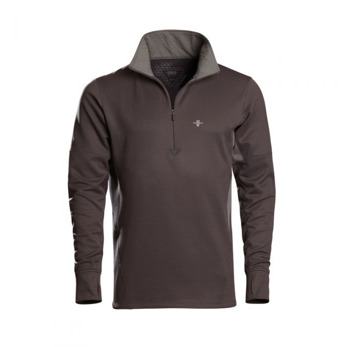 Men's Plum Bedrock Quarter Zip Front